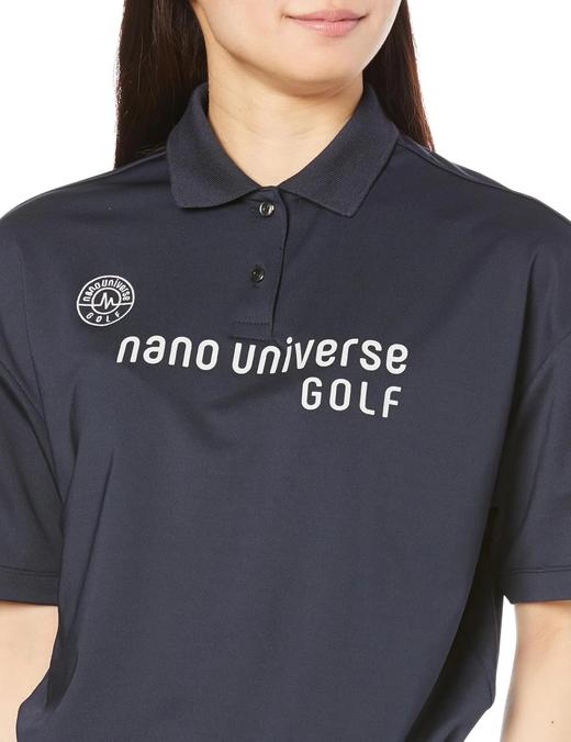 【nano universe GOLF】女士高尔夫 经典Polo衫短袖T恤 夏季宽松 翻领 简约字母印花 商品图0