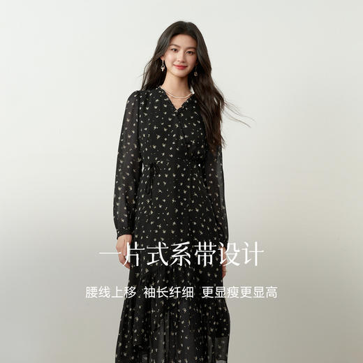 【严选】诗凡黎氛围感小雏菊碎花连衣裙2026春新款法式浪漫飘逸优雅淑女裙7H2290251 商品图4