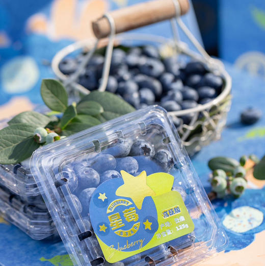 石家庄优选仓库速达，星莓-花香蓝莓18-22+，果肉紧实，果粉充足，脆甜爆浆，花香味浓郁，125g*4/8盒礼盒装 商品图1
