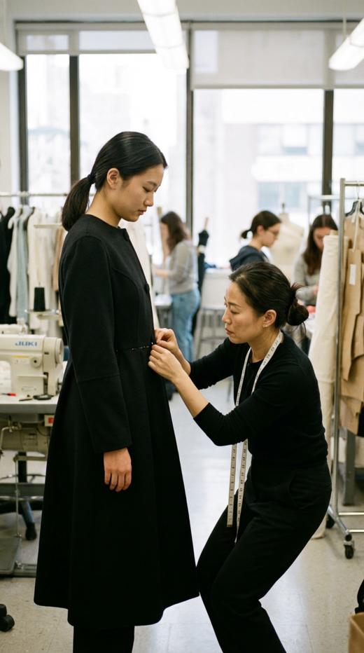 高断腰收折收腰女人味超长款双面手工腰带大衣 商品图7