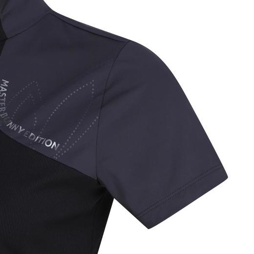 Master bunny 高尔夫女士 开叉领口 拼接竖条纹针织短袖T恤 舒适透气 商品图10