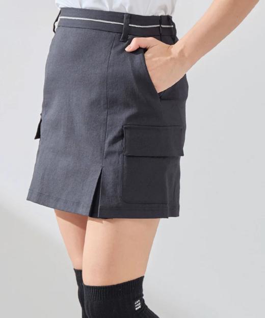 Jun & Rope 高尔夫女士 下摆褶皱双侧口袋速干修身短裙亚麻混纺(有打底裤) 商品图1