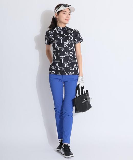 日本St ANDREWS高尔夫 女款 通体字母印花小高领光滑短袖 弹力速干 商品图6