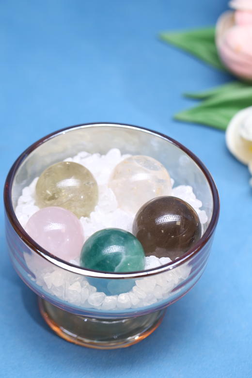 迷罗元和堂 | 五行聚•阵 | 水晶球配碎石配玻璃高脚杯 | 球型款【器悟雅玩】 商品图3