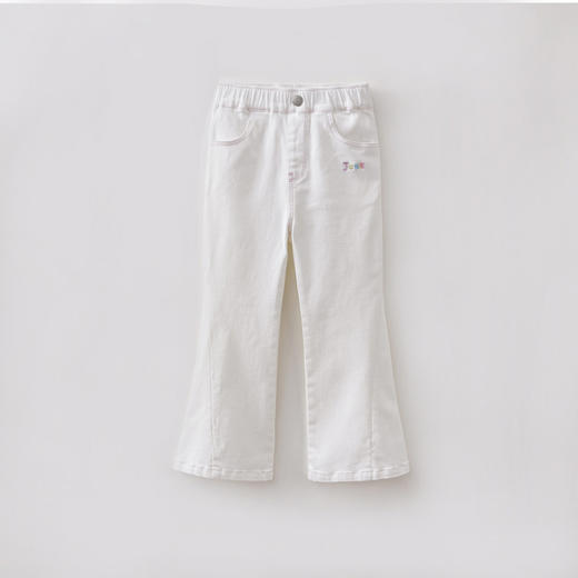 马克珍妮春日牛仔女童轻弹喇叭裤2026年春装新款560172 商品图3