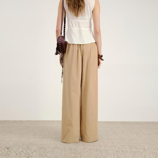 lost in echo2026年春夏新款时髦休闲宽松抽绳阔腿宽松及地长裤女 商品图4