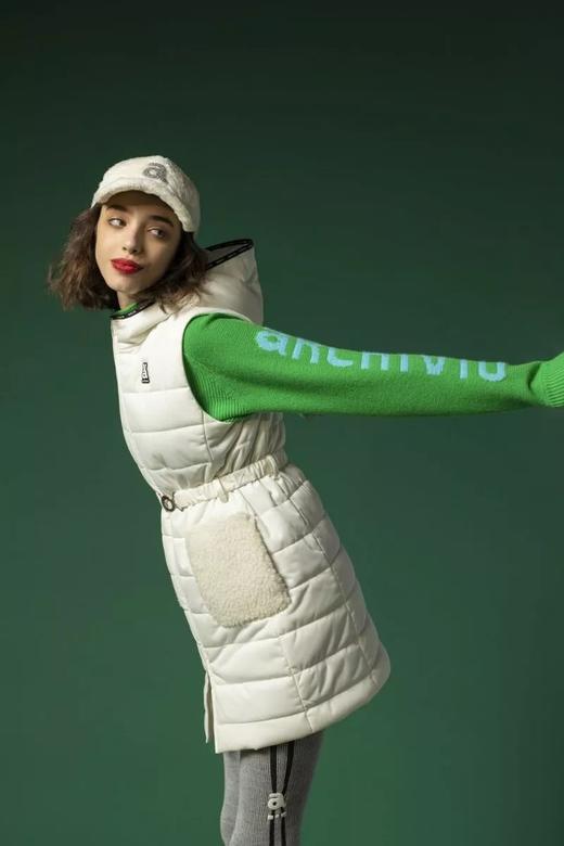 ARCHIVIO女士高尔夫长款马甲背心连帽全拉链防风防水保暖抗静电显瘦外套 商品图2