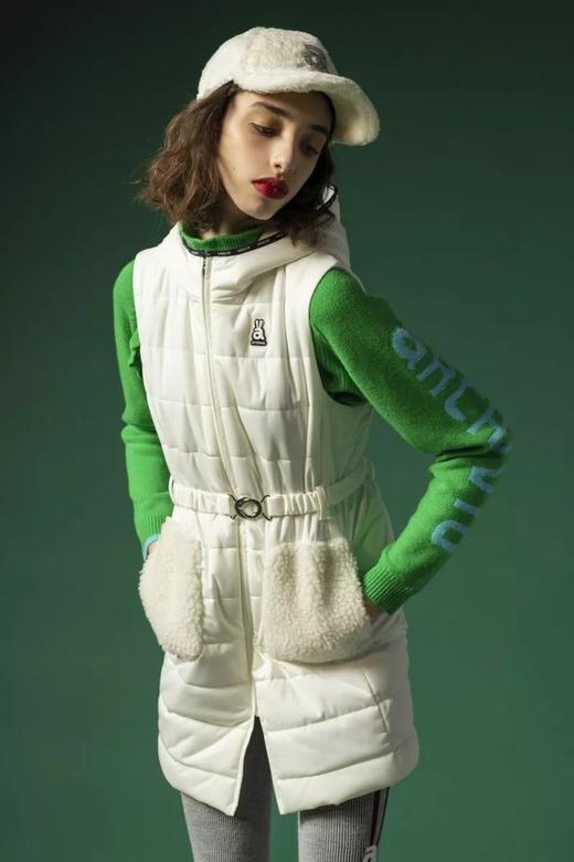 ARCHIVIO女士高尔夫长款马甲背心连帽全拉链防风防水保暖抗静电显瘦外套 商品图0