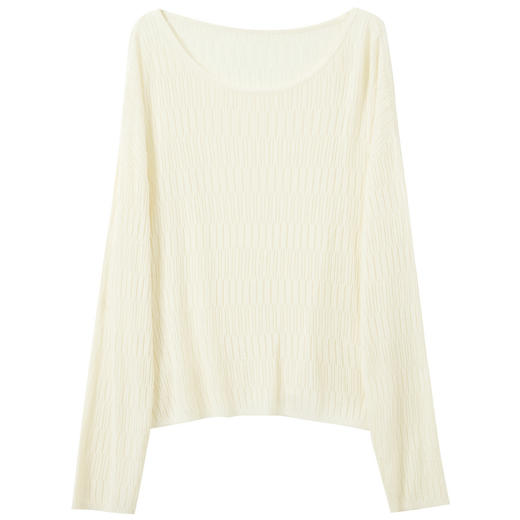 【莱赛尔亚麻】三彩2026春季新款镂空罩衫圆领针织衫毛衫套头S 商品图4