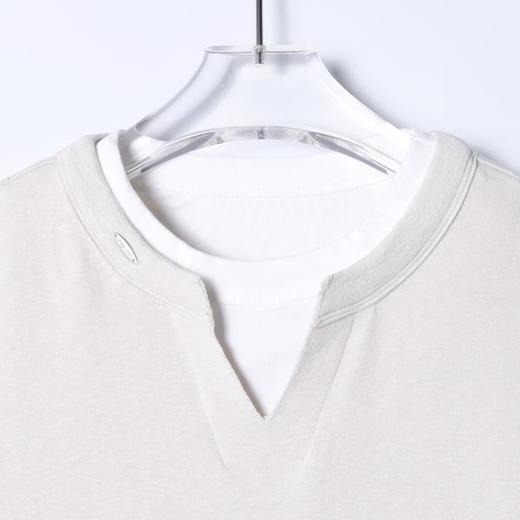 SDSA男装2026新款高贵轻奢潮牌时尚撞色假两件圆领长袖T恤百搭潮 商品图1