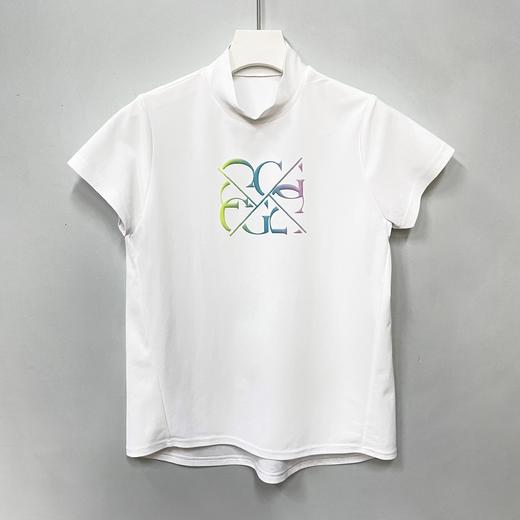 Callaway 高尔夫女士 立体渐变logo印花小高领短袖T恤 商品图8