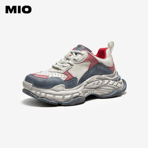 MIO米奥女鞋休闲鞋2026夏季新款做旧厚底增高老爹鞋运动鞋脏脏鞋M261580111 商品图1