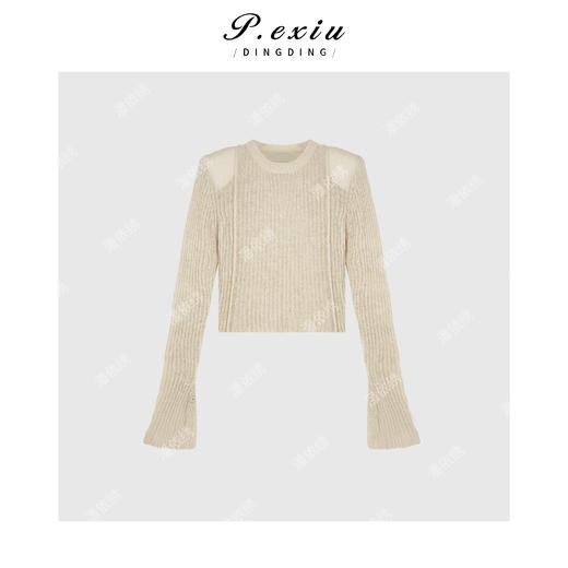 04-1潘依绣丁丁宠粉短款毛织拖袖薄款长袖上衣Q87126 商品图0