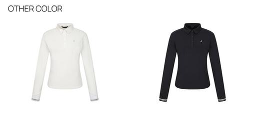 Taylormade  女士 秋季新款高尔夫 纯色修身弹力翻领长袖POLO衫 螺纹袖口 商品图5