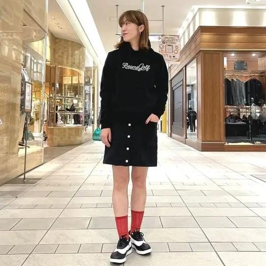 BEAMS GOLF 女款 秋冬新款橙标绗缝款连帽印花宽松运动卫衣 商品图6