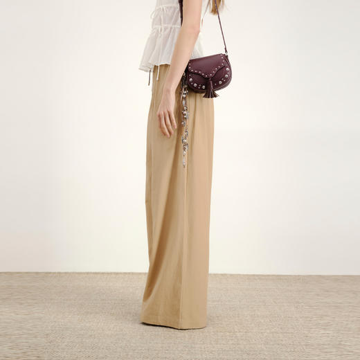 lost in echo2026年春夏新款时髦休闲宽松抽绳阔腿宽松及地长裤女 商品图3