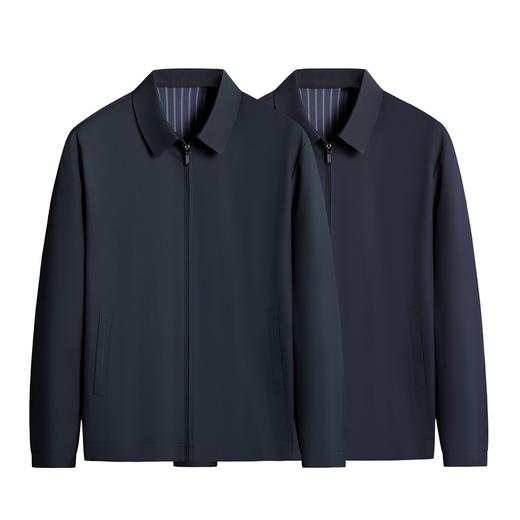 【DSF】大依优型大码男装春秋翻领夹克商务休闲经典长袖外套 商品图3