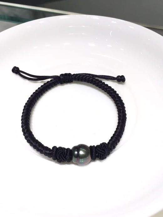 【新年优惠秒杀】9-10mm大溪地螺纹珍珠绳手串（15+4cm长度） 商品图5