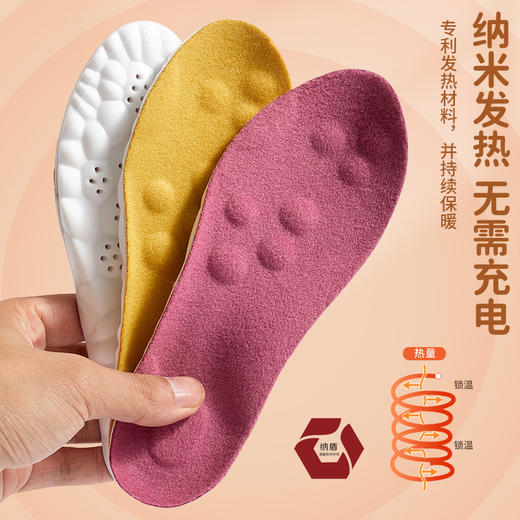 【粉丝专属❗️儿童纳米发热鞋垫】自发热，免充电，加绒软弹暖敷敷，让宝宝摆脱寒冬脚冷的困扰！保暖冬季加绒加厚高弹减震运动按摩恒温抗jun防臭吸汗 商品图3