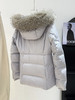 正品原单狐狸毛领新国标90白鸭绒收腰羽绒服 商品缩略图14