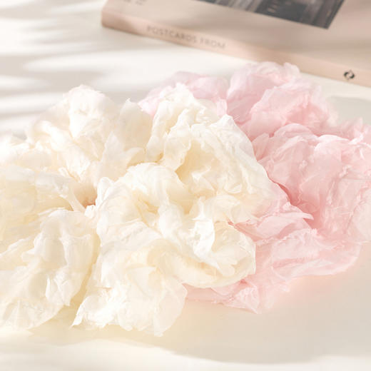 三彩2026新款法式蓬松网纱发圈泡芙氛围感浪漫甜柔通勤约会轻盈女 商品图4