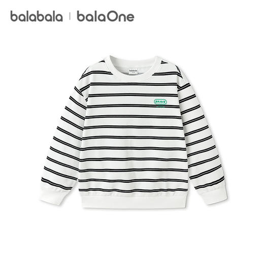 【balaOne】巴拉巴拉儿童卫衣长袖男女童2026新款春装条纹上衣潮 商品图4