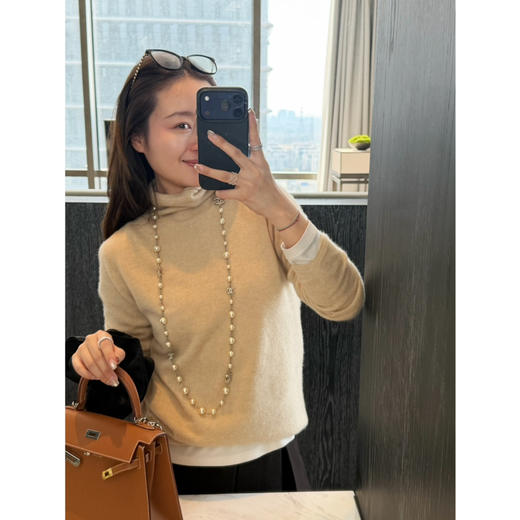 2602104    山羊绒 卷边自由领 “一线成衣” 商品图7