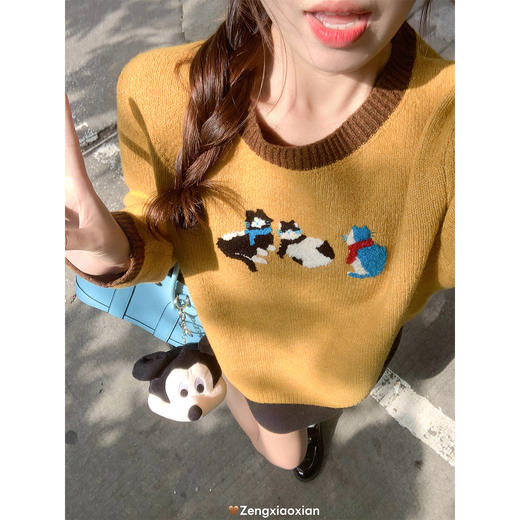 <曾小咸推荐> 2.18 现货秒杀 ！微信超特价！ 韩系刺绣小猫毛衣 日常199.99 立减110 秒杀89.99！！ 商品图2