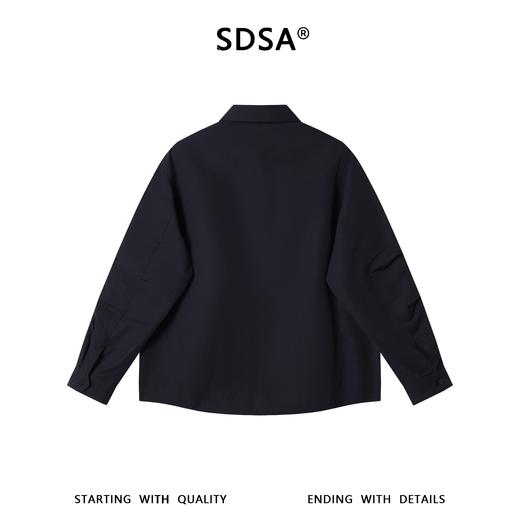 SDSA男装2026新款高贵轻奢潮牌时尚拼接纯色拉链翻领夹克外套百搭 商品图4