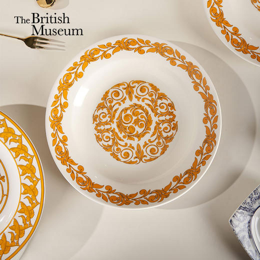 物兮物 马约里卡系列 拜占庭纹样 陶瓷盘-雅金环蔓 商品图5