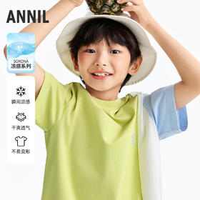 男童圆领短袖针织衫夏季新款安奈儿童装EB621596