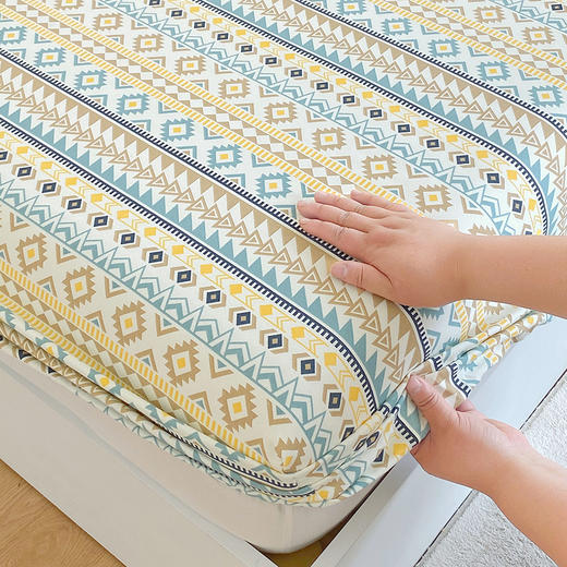 【品牌直发】加倍生活 全新升级原棉老粗布细纱工艺床单凉席三件套-床笠系列yc0318023 商品图3