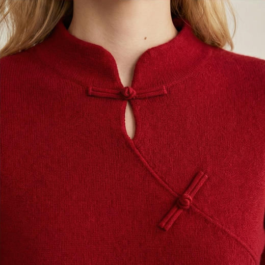 【咕咕同款】PALUOPO/PL复古盘扣女衫ET23163R-A/约重275g 红色帕罗 商品图5