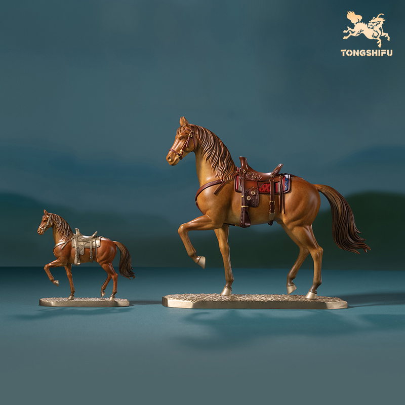 铜师傅《鞍上长风》客厅办公室铜马摆件 家居装饰开业新年礼物
