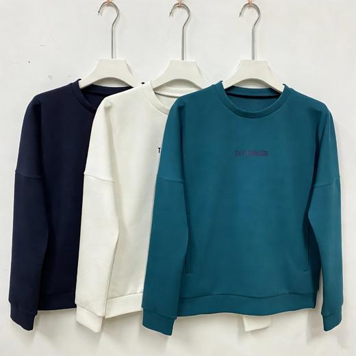 Taylormade 高尔夫女款 圆领口袋 宽松字母长袖运动卫衣 空气层面料 商品图0