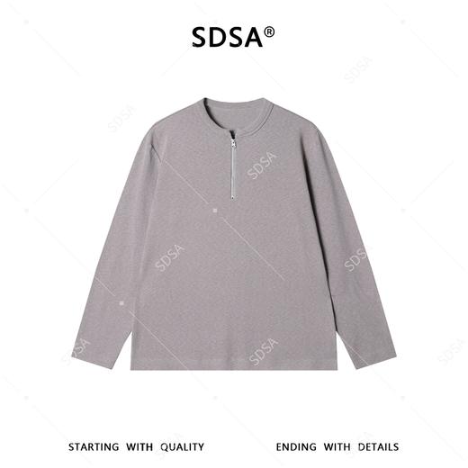 88172SDSA男装2026新款高贵轻奢时尚简约半拉链圆领长袖T恤舒适百搭 商品图4