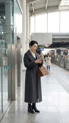 大包珠边大翻领MM经典版长款双面手工大衣