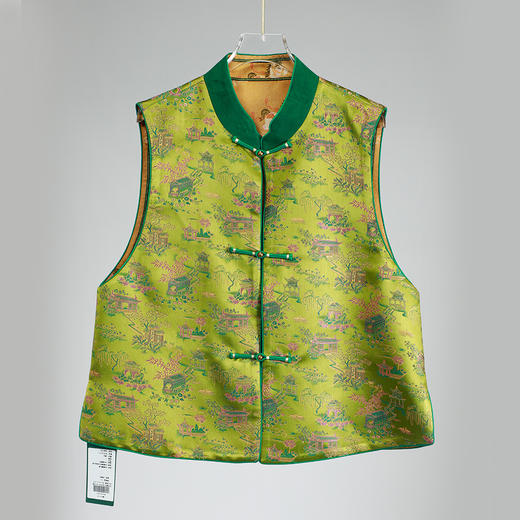 ³【南宋新中式国风盘扣马甲】可双面穿 提花圆领 时尚老钱风 619014XN03-SD-NSSF 商品图2