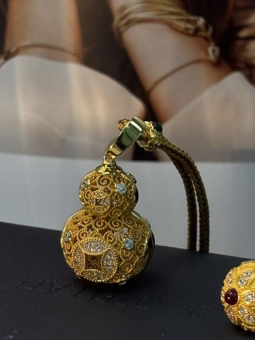 多喜乐 多福禄 葫芦在手  福禄我有 银镀金首饰 金玉满堂 福禄宝瓶  福禄花丝  （非质量问题 不退不换） 商品图5