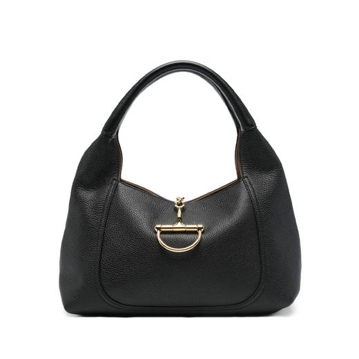 GUCCI 古驰 女士 Softbit 粒面皮革手提包 黑色 858297 AAEAO 1000 商品图0