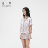 时髦印花』桑罗短袖睡衣套装桑蚕丝女休闲家居服可外穿 商品缩略图2
