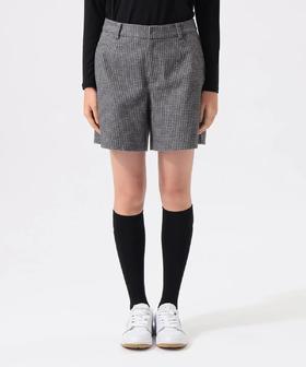BEAMS GOLF 女款 秋冬季千鸟格仿毛尼带打底运动时尚保暖短裤