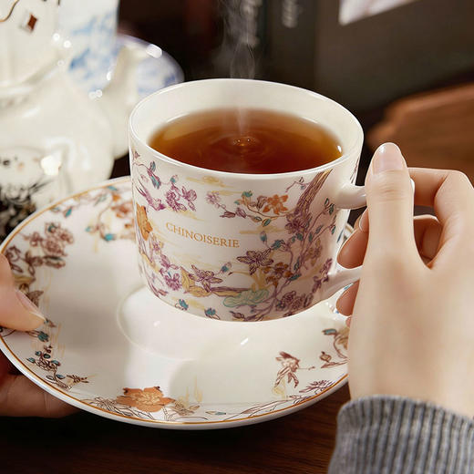 大英博物馆欧式中国风系列骨瓷咖啡杯碟-锦韵 商品图1