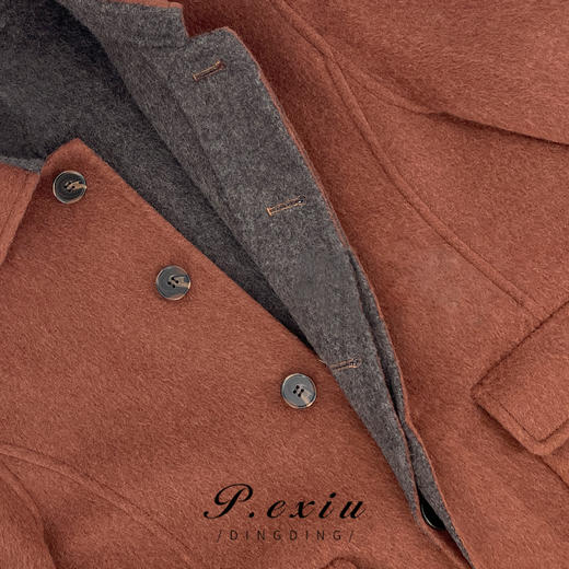 A008潘依绣丁丁宠粉冬季韩版新款高级定制双面羊毛大衣外套 K8210 商品图2