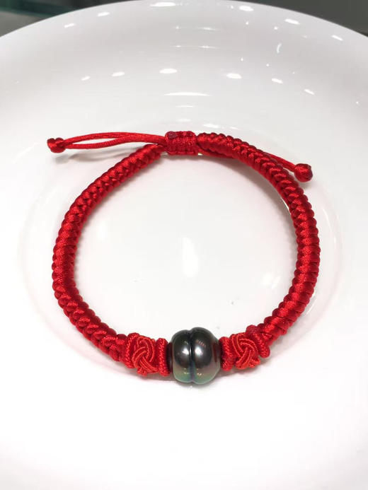 【新年优惠秒杀】9-10mm大溪地螺纹珍珠绳手串（15+4cm长度） 商品图6