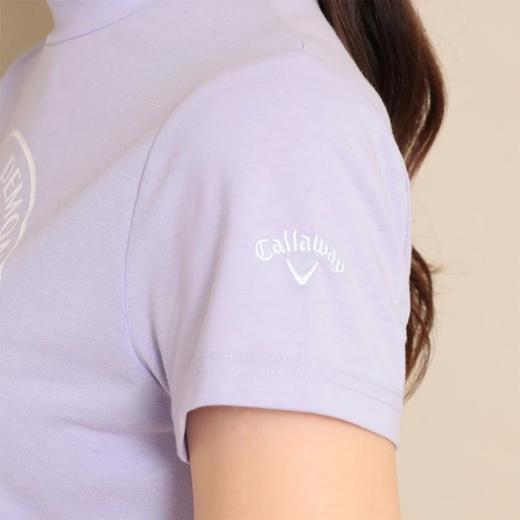 Callaway卡拉威高尔夫女装夏季 徽章印花半高领T恤短袖  时尚运动 商品图2