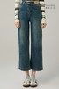 花纹阔腿牛仔裤 商品缩略图0