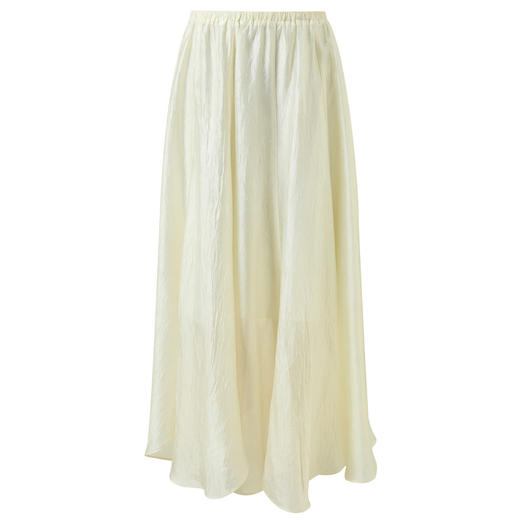 【醋酸】三彩2026春季新款高腰半身裙长裙大摆A字裙垂感宽松M 商品图4