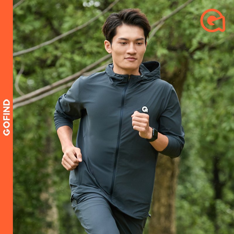 果凡男女款功能性连帽运动夹克春秋外套透气舒适户外运动GJD21269/GJD22270