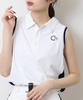 CECIL McBEE 高尔夫 女士 侧褶无袖短袖翻领Polo衫针织刺绣logo 商品缩略图5